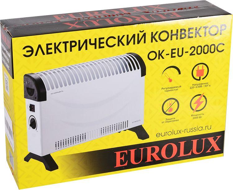Конвектор Eurolux ОК-EU-2000C белый, 2000 Вт, 25 м2, термостат фото 7