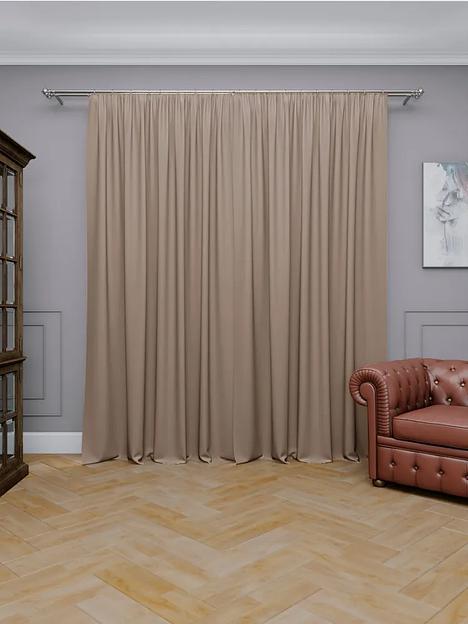 Комплект штор блэкаут, комплет 2 шт, кофейный, 270х300 см, опт фото 2