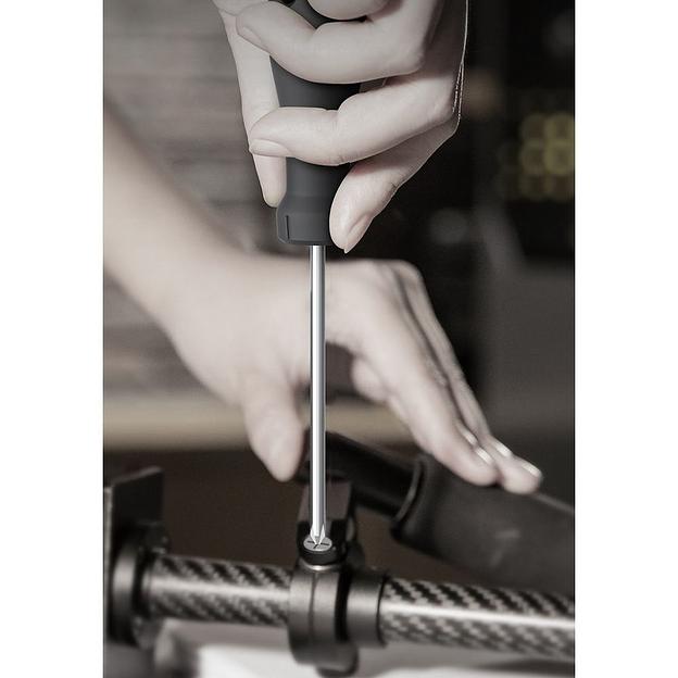 Крестовая отвертка "Home Series Gray" Deli HT1205C PH1x100мм Эксклюзивный дизайн, рукоятка из высококачественного софттач пластика фото 3