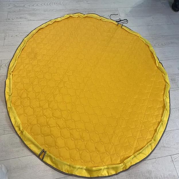Утеплённый игровой коврик для хранения лего жёлтый ОПТ фото 4