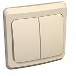 Systeme electric BC10-006K ЭТЮД С/У 2-клавишный ВЫКЛЮЧАТЕЛЬ с подсветкой 10 АХ, КРЕМОВЫЙ, Россия фото 5