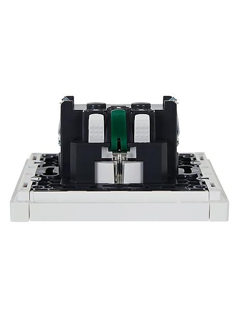 FORTE&PIANO Розетка 1-местная с заземлением без защитных шторок безвинтовое крепление 16А FP214 белый IEK фото 5