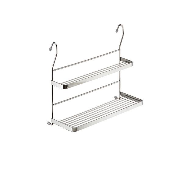 Полка двойная mix (340х150х300мм), хром фото 1