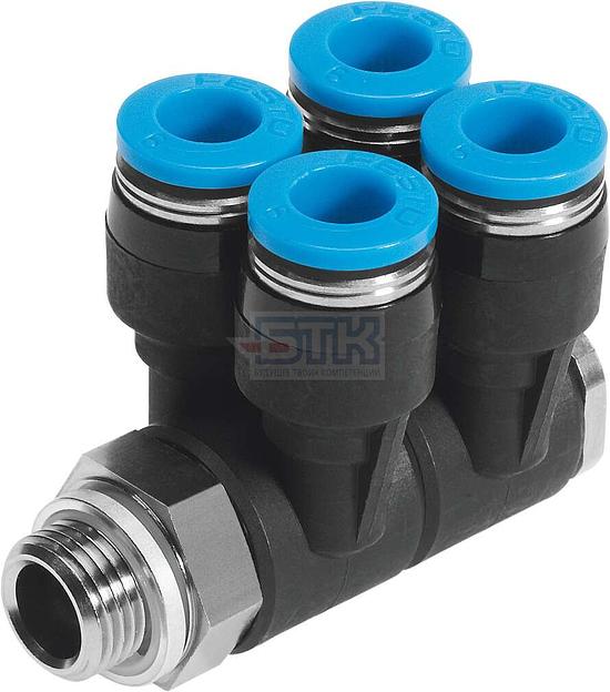 186247 Коллектор разводной многосекционный QSLV4-G1/4-8 FESTO фото 1