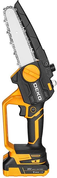 DEKO DKCHS 20-6 PRO Пила цепная аккумуляторная [083-2011] { 20В, 2x2.2Ач, 2 шины и 2 цепи } фото 3