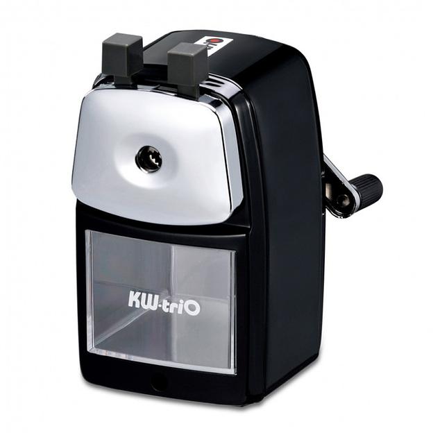 Точилка для карандашей механическая Kw-Trio 30VA 30VA-BLK 1 отверстие металл черный фото 2