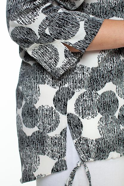 Рубашка женская 4104/03/Черный, молочный фото 4