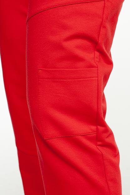 Брюки футер 2-х нитка 102/08/Красный фото 4