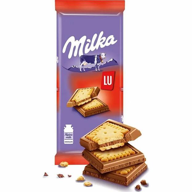 Молочный шоколад, печенье MILKA, флоу-пак, 5 шт 87 гр ОПТ фото 3