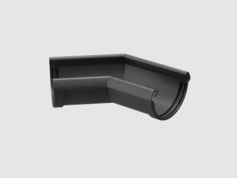 Водосток ПВХ Docke Lux Угловой элемент 135° «LUX» графит фото 1