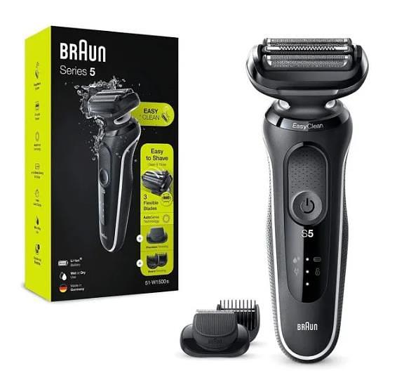 Электробритва Braun 51-B4650cs, синий и черный фото 2