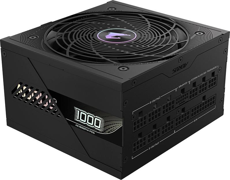 Блок питания Gigabyte ATX 1000W GP-AE1000PM PG5 Gen.5 80+ platinum (20+4pin) APFC 120mm fan 16xSATA Cab Manag RTL фото 1
