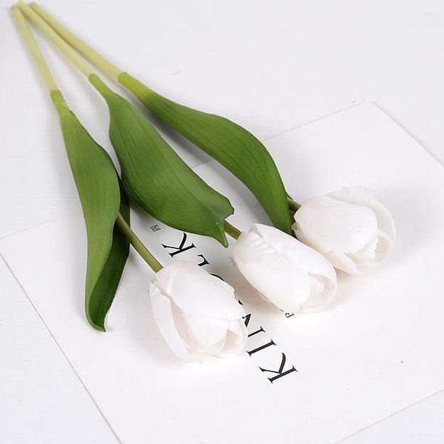 Искусственные цветы Тюльпан одиночный, шелк, 36,5 см, опт фото 1