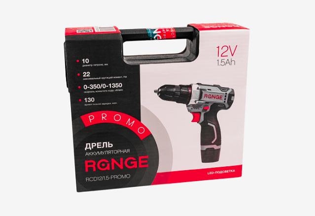 Аккумуляторная дрель шуруповёрт Range RCD12/1.5-PROMO фото 9