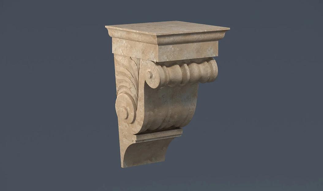 Кронштейн из травертина, под заказ фото 3