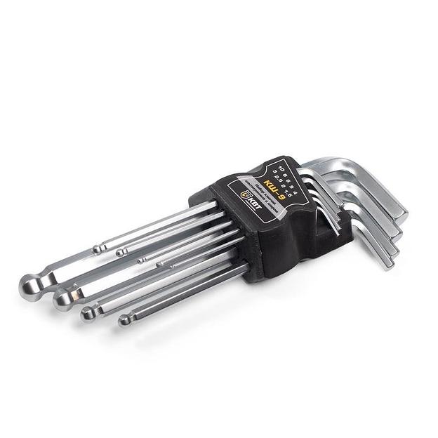 Набор шестигранных ключей с шаром КШ-9 серия KBT-PROFESSIONAL фото 1