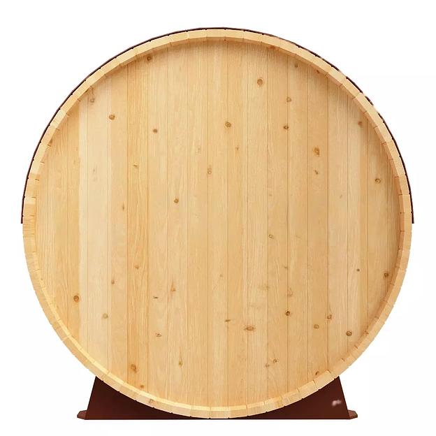 Круглая баня-бочка «Premium» из кедра с электрической печью фото 8