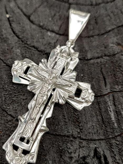 Крест серебряный мужской серебро 925 фото 1