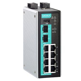 Промышленный маршрутизатор: 8 x 10/100BaseT(X) + 2 x 100/1000BaseSFP Ethernet, Firewall/NAT, с расширенным диапазоном температур фото 1