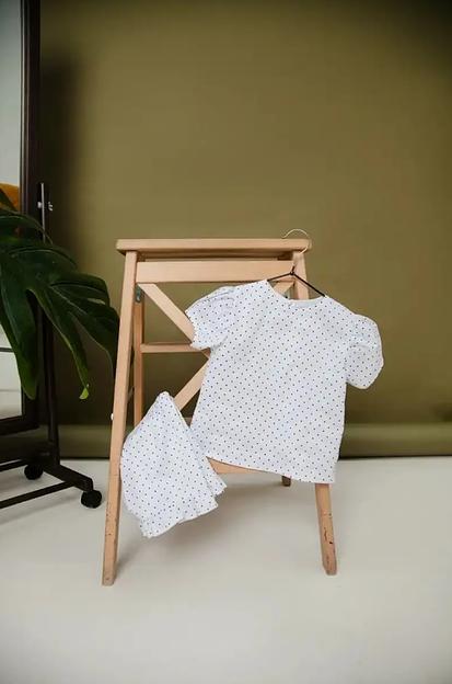 Костюм летний хлопковый принт горох ОПТ фото 2