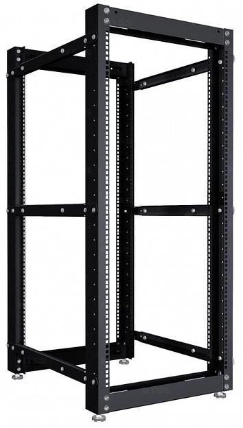 Стойка двухрамная NTSS NTSS-2POR24U/600-1000-BL 24U 550ммx1000мм 600кг черный фото 1