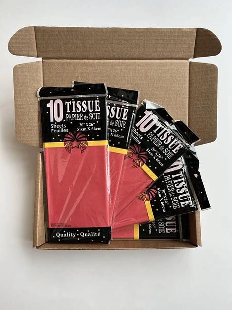 Бумага тишью красная 51×66 см, 50 листов опт фото 4