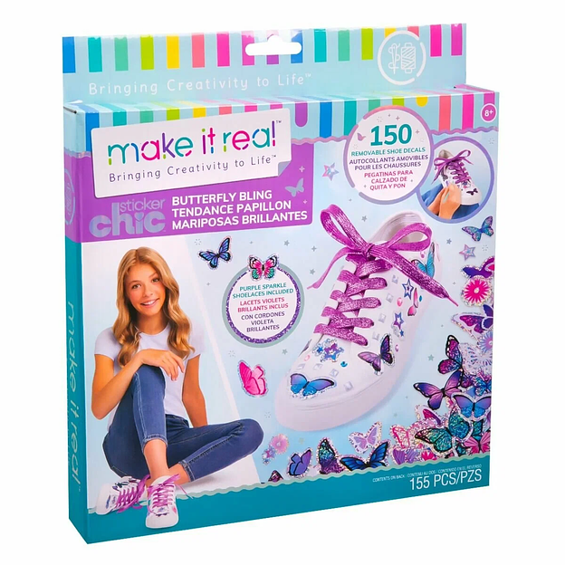 Набор для творчества Make It Real Sticker Chic: Butterfly Bling 1733MR фото 1