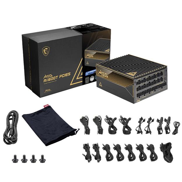 Блок питания ПК MSI MEG Ai1600T PCIE5, 1600W, 80+ Titanium, полностью модульный, ATX 3.1, PCIE5.1, RTL фото 5