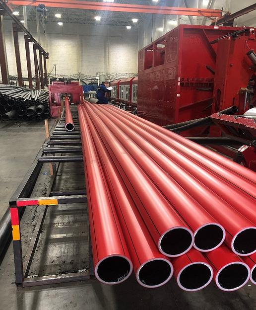 Термостойкая труба ПЭ-80 трёхслойная для защиты кабеля SDR 26, PN 5, 280 мм фото 8