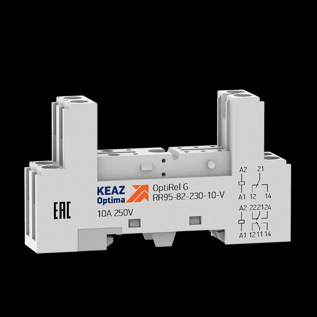 Розетка для реле OptiRel G RR95-82-230-10-V КЭАЗ 281176 фото 1