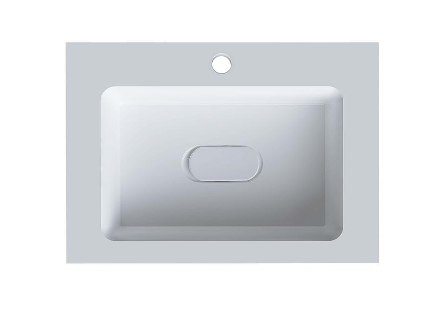 Раковина для ванной полувстраиваемая Uperwood Modul 65 см, белая глянцевая фото 6