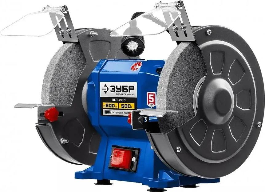 Электроточило Зубр ПСТ-200 500Вт 2950об/мин d=200мм t=20мм фото 2