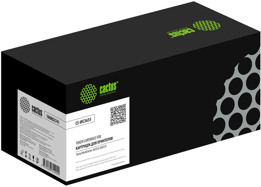 Картридж лазерный Cactus CS-WC3655 106R02741 черный (25900стр.) для Xerox Workcentre 3655 фото 1