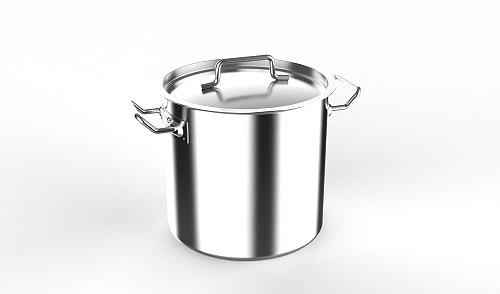 Котел 12 л. нерж. d=25 см. h=25 см. тройное дно с крышк. (индукция) MGsteel /1/ фото 1