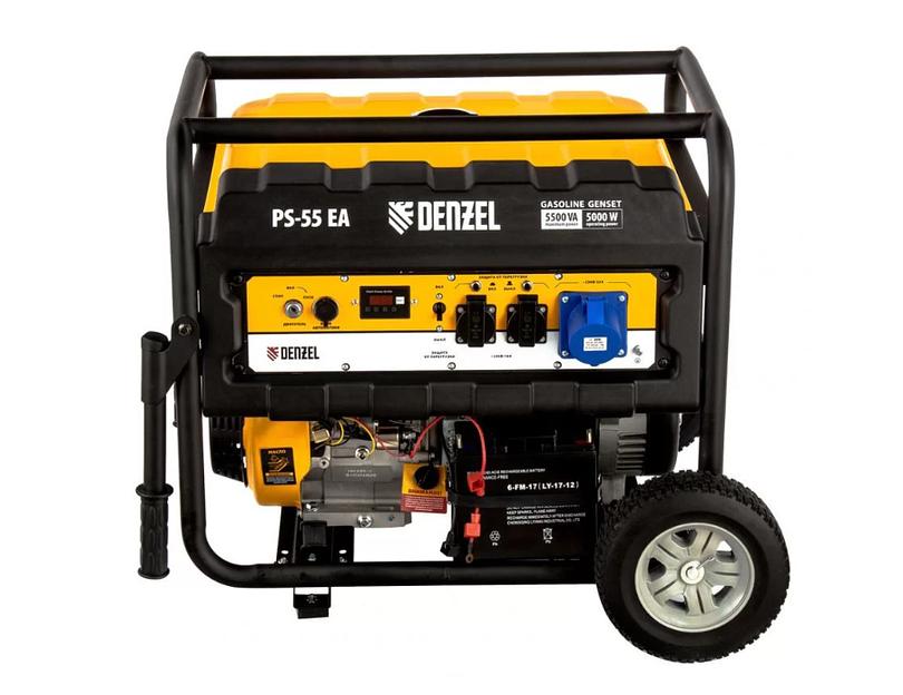 Генератор Denzel PS 55 EA, 5.5 кВт ОПТ фото 1