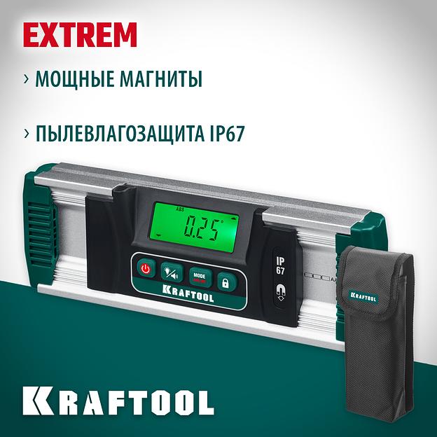 KRAFTOOL EXTREM, 0 - 360°, точность 0.05°, HOLD, IP67, электронный уровень-уклономер (34686) фото 2