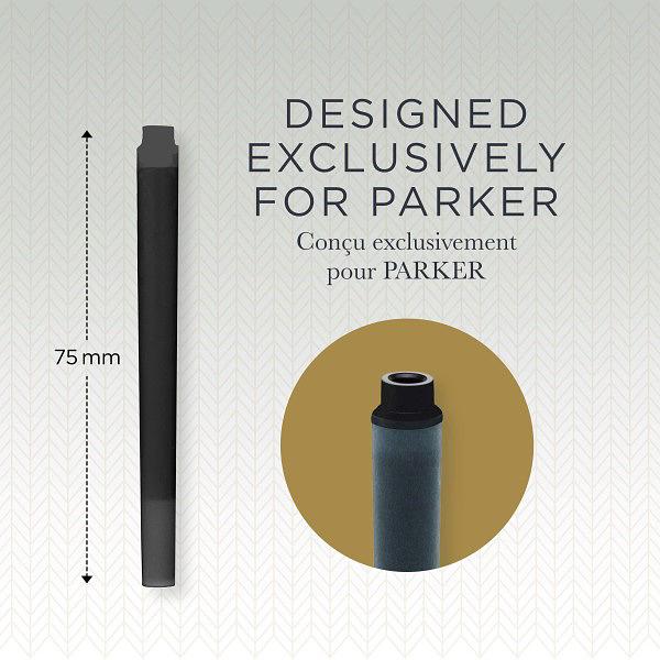 Картридж Parker Quink Z11 (CW1950382) черные чернила для ручек перьевых (5шт) фото 3