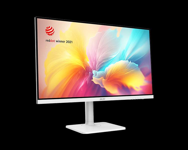 Монитор MSI Modern MD2712PW 27" 16:9 FHD(1920x1080) IPS Flat,1ms(MPRT),1000:1,100M:1,300nit,178/178,HDMI 1.4,USB-C,Speaker,Tilt,Swivel,Height,Pivot,VESA,100Hz,White(white cable),1y war-ty (9S6-3PA49H-218) фото 1