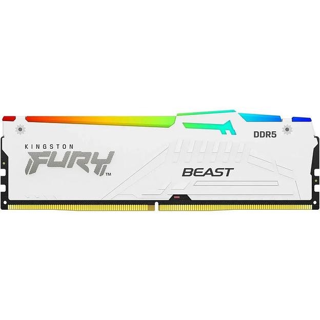 Оперативная память Kingston Fury Beast KF568C34BWEA-16 DDR5 - 1x 16ГБ 6800МГц, DIMM, White, Ret фото 1