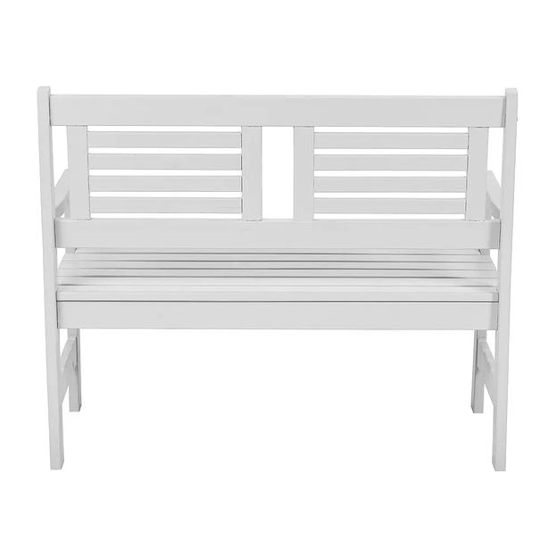 Скамья деревянная для сада и дачи, для 2-х человек Хольмен светло-серая ОПТ фото 6