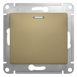 Systeme electric GSL000413 GLOSSA 1-клавишный ВЫКЛЮЧАТЕЛЬ с подсветкой, сх.1а, 10АХ, механизм, ТИТАН фото 4