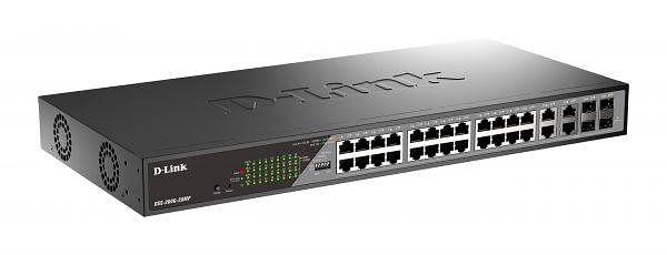 D-Link DSS-200G-28MP/A1A Настраиваемый L2 коммутатор с 24 портами 10/100/1000Base-T и 4 комбо-портами 100/1000Base-T/SFP фото 1