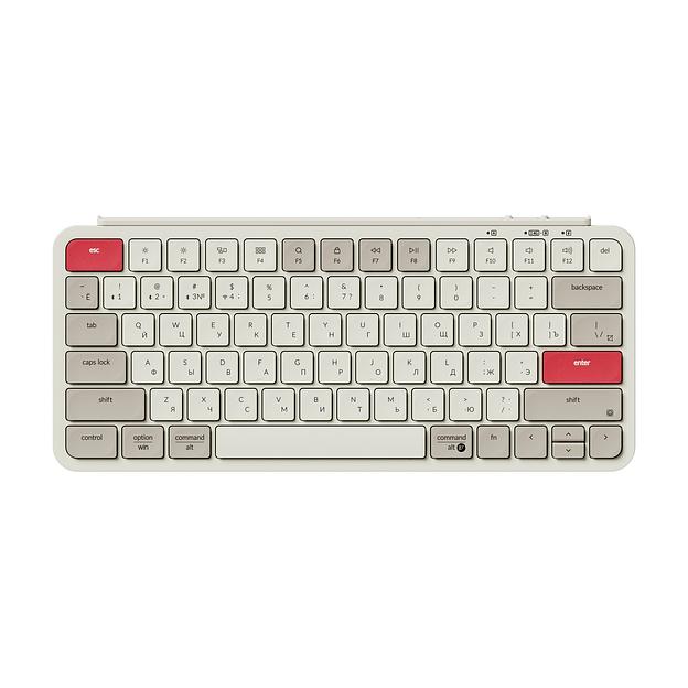 Беспроводная ультратонкая клавиатура Keychron B1 Pro, 77 клавиш, ножничные переключатели, цвет Retro Red фото 1