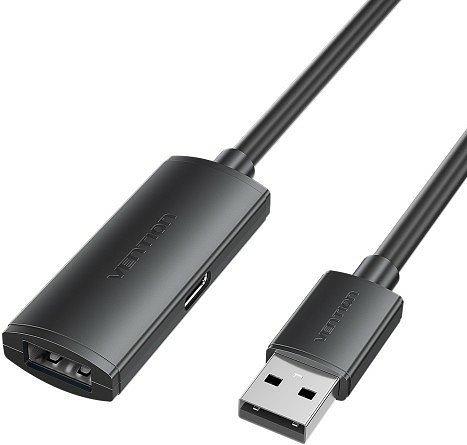 Активный кабель-удлинитель Vention USB 2.0 AM/AF с усилителем - 5м Черный Vention CBKBJ фото 1
