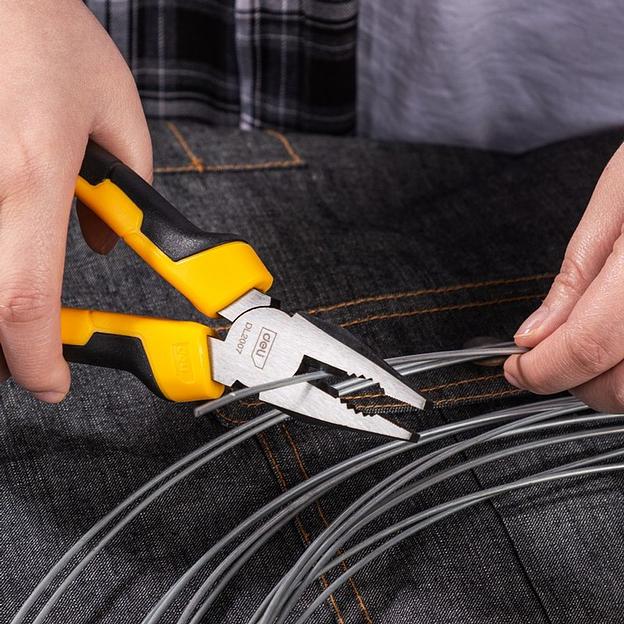 Комбинированные плоскогубцы Deli DL2007 180мм, двухкомпонентная рукоять фото 2