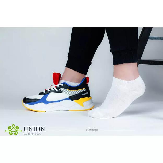 Носки мужские 10 пар «Белый спорт» ОПТ фото 1