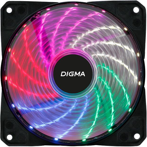 Вентилятор Digma DFAN-FRGB2 3-pin 4-pin(Molex)24dB 160gr LED Ret фото 1