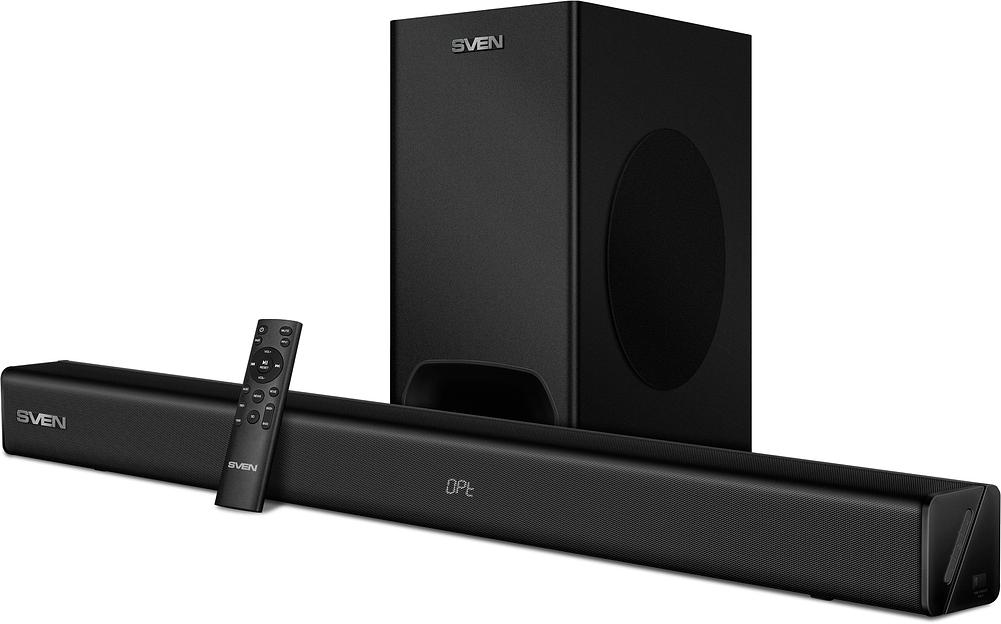 Саундбар SVEN SB-2400DD черный (Dolby Digital Plus, 2х80 + 240 Вт, Bluetooth, ПДУ, USB) фото 1