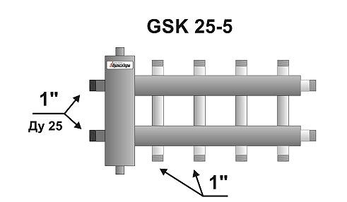 Распределительный коллектор с гидрострелкой ECO 60 кВт 5 контуров фото 4