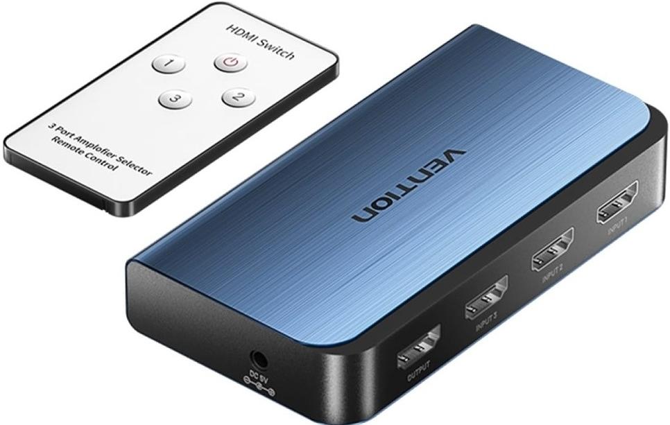 Переключатель (switch) 3x1 Vention HDMI v2.0 Vention AKML0 фото 1